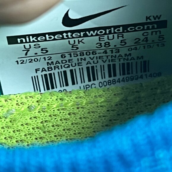 Nike Free 5.0 Neo Women's Turquoise Athletic Running Shoes - Picture 8 of 8